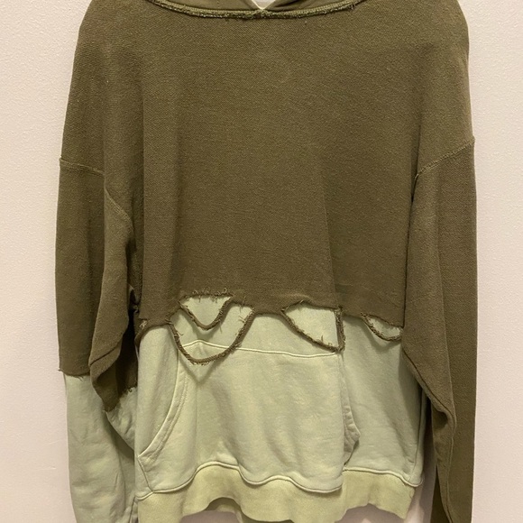 Mens dark and light green DISORDER WORLD hoodie size large. Very cool looking - Picture 3 of 12